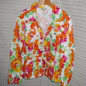 Floral Print Summer Casual Jacket  XL, L